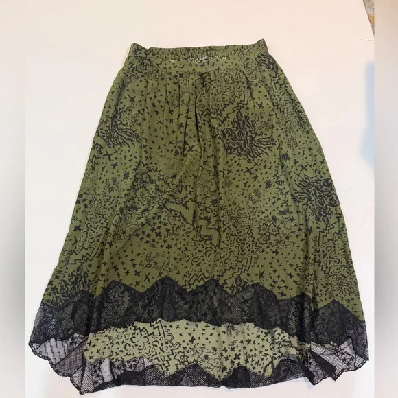 Zadig & Voltaire Olive High-Low Skirt - Picture 2 of 3